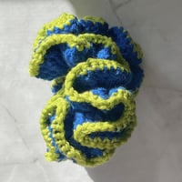 Image 2 of Blueberry Lime Crochet Scrunchie | Sweet & Zesty Hair Tie