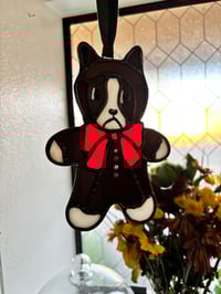 Image 3 of Boston gingerbread man red bow