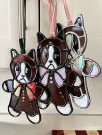 Image 2 of Boston gingerbread man red bow