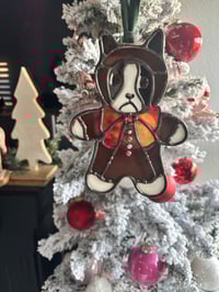 Image 5 of Boston gingerbread man red bow