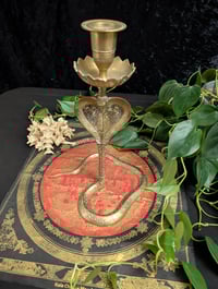 Image 5 of Brass Snake Candleholder (ca. 1960)