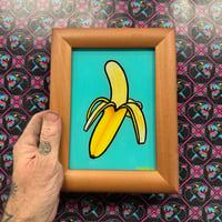 Banana 5x7 glass painting