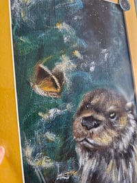 Image 3 of 'Magical Encounter' otter print.