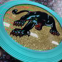 Image 2 of Flocked Panther glass painting