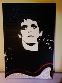Image 3 of SOLD Lou Reed black Transformer with rhinestones