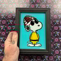 Snoopy devo glass painting