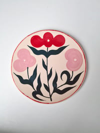 TRIO | petite assiette, rouge et rose