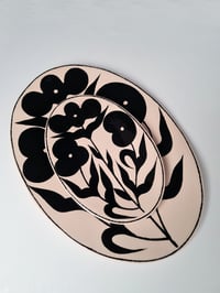 Image 2 of TRIO | grand plat ovale noir total