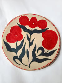 TRIO | grand plat rond, rouge