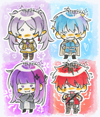 Image 2 of [PREORDER] Watercolour Frieren Charms and Stickers