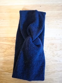 Image 1 of Upcycled PureWool Ear Warmer- M-XXL- Navy
