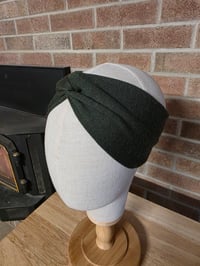 Image 1 of Upcycled Pure Merino Wool Ear Warmer- M-XXL- Moss
