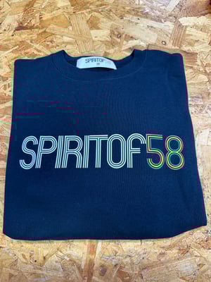 Image of Spirit of 58 Unisex Retro Sweatshirt in Navy 