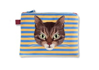 Image 1 of CAT POUCH - ORANGE AND BLUE