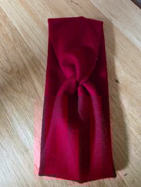 Image 3 of Upcycled Merino Wool Ear Warmer- M-XXL- Crimson