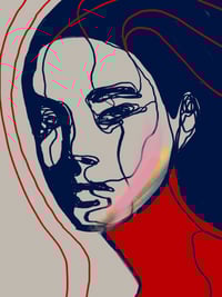 Image 4 of Portrait Colors XIV – The Quiet Horizon (Limited Edition 1/9 - Work painted by hand)