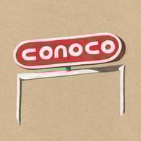 Image 1 of  Conoco Sign by Jessica Fontenot - Framed Original Drawing