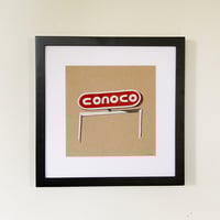 Image 2 of  Conoco Sign by Jessica Fontenot - Framed Original Drawing