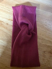 Image 2 of Upcycled Pure Merino Wool Ear Warmer - S-L- Berry