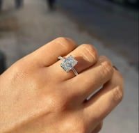 Image 3 of Maya 2 Carat Radiant Cut Lab Diamond Ring
