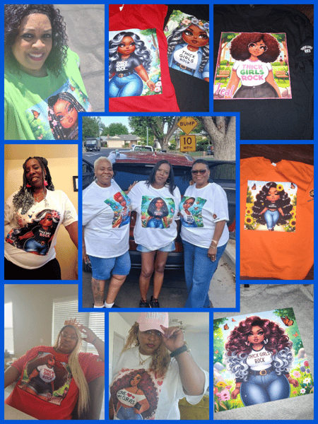 Image of THICK GIRLS ROCK CUSTOM GRAPHIC TEES