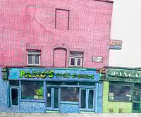 Image 1 of Pang's Fish & Chips London by Jessica Fontenot - Framed Original Artwork