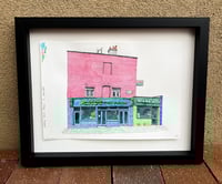 Image 2 of Pang's Fish & Chips London by Jessica Fontenot - Framed Original Artwork