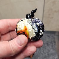 Image 2 of XL. Festive & Fun Pumpkin - Flamework glass sculpture