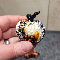 Image 9 of XL. Festive & Fun Pumpkin - Flamework glass sculpture