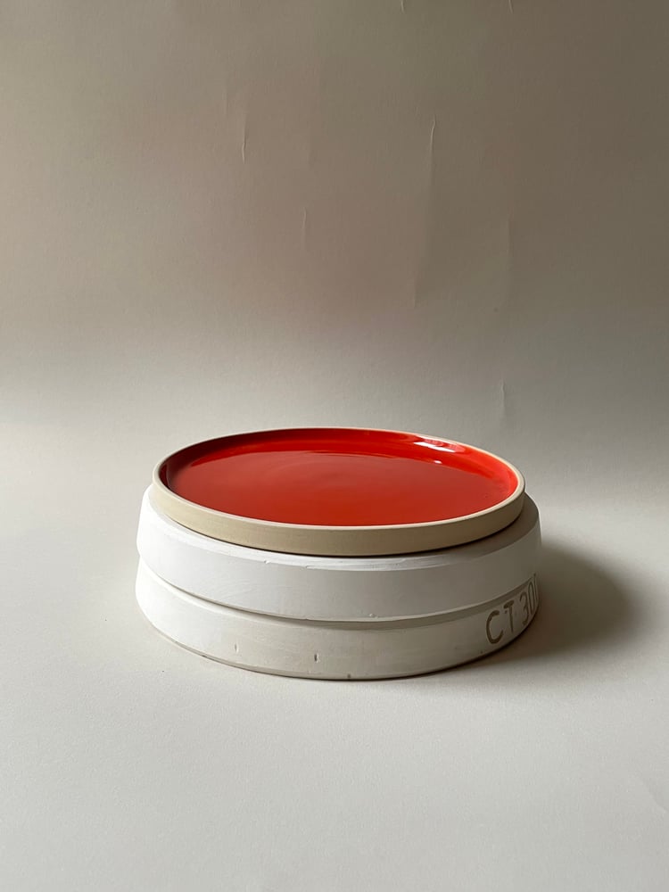 Image of Breakfast Plate vibrant red