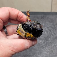 Image 9 of  XL. Nightfire Pumpkin - Flamework glass sculpture
