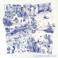 Image 2 of Bandana Feminist Toile de Jouy <small>(100% pure cotton)</small>