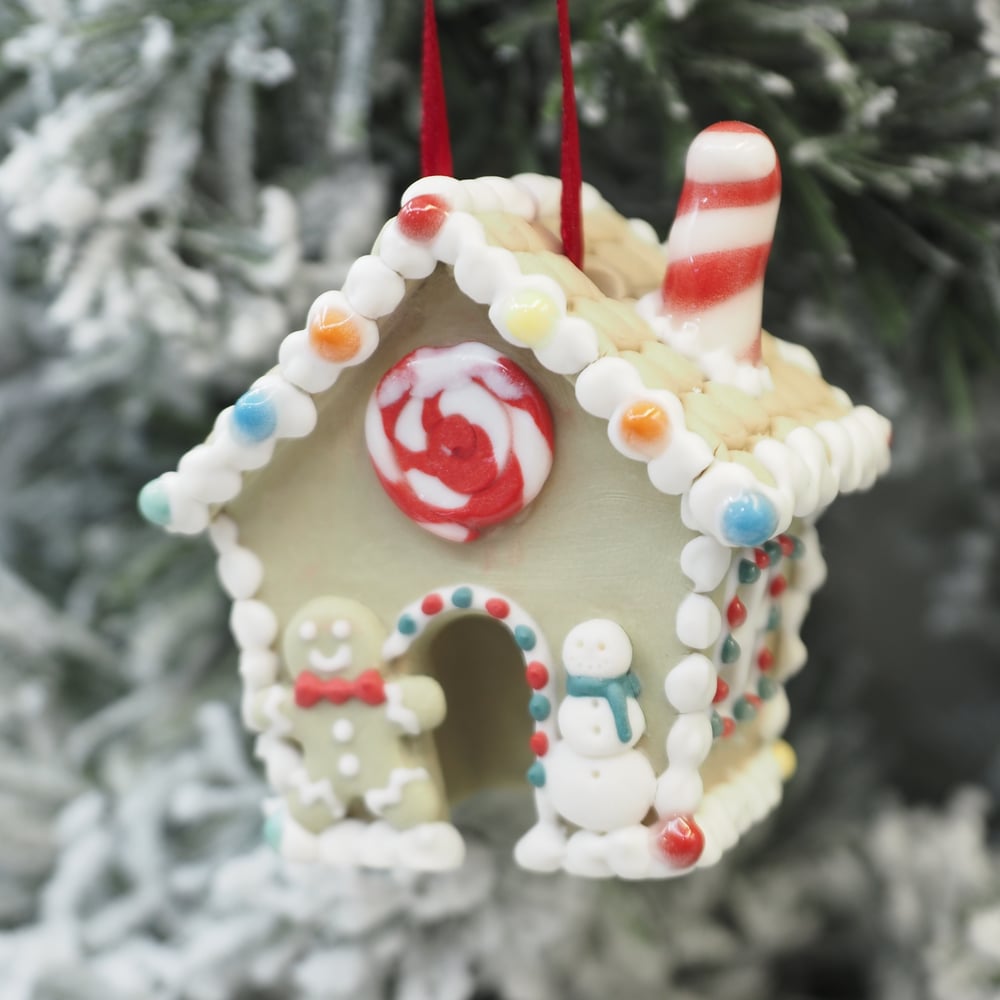 Image of Gingerbread House Ornament 001
