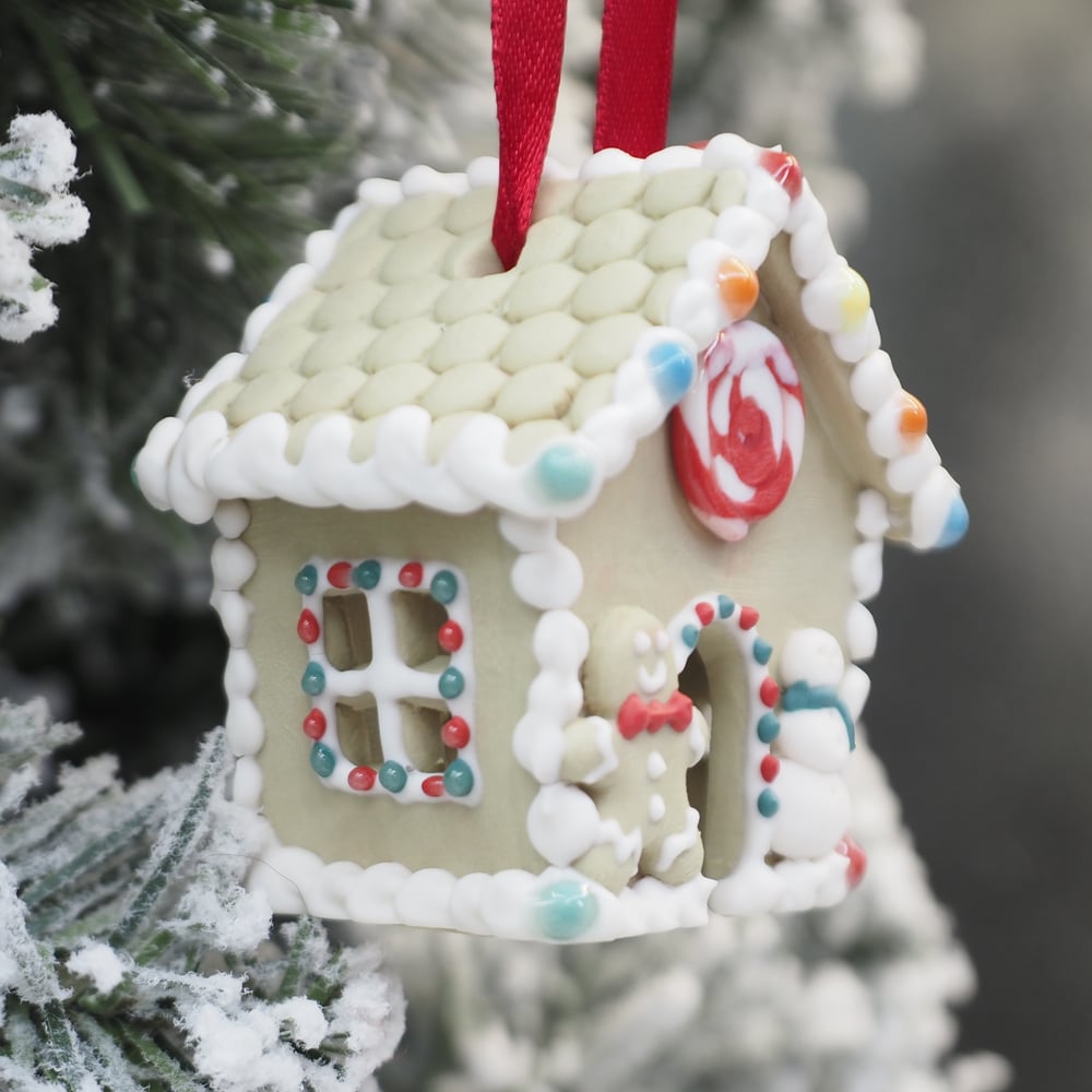 Image of Gingerbread House Ornament 001