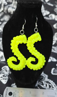 Glow in the dark UV reactive tentacle earrings