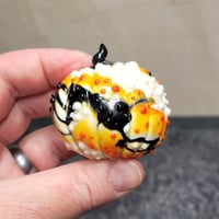 Image 6 of XL. All Hallows Eve Cobweb Pumpkin - Flamework glass sculpture