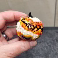 Image 11 of XL. All Hallows Eve Cobweb Pumpkin - Flamework glass sculpture