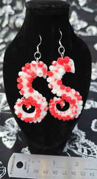 Blood spattered tentacle earrings