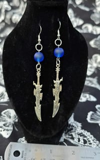 metal sword earring