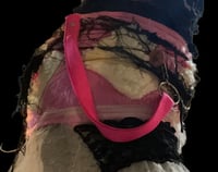 Image 5 of Textured fuzzy medical bunny patched apocalypse skirt