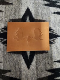 Image 1 of Leather Moose Skull Patch