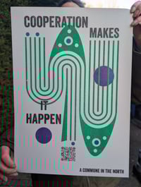 Image 3 of 'CO-OPERATION MAKES IT HAPPEN' Risograph Print