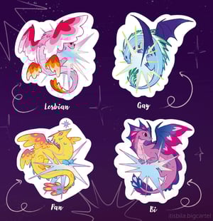 Image of 🌈Pride Dragon Stickers🌈