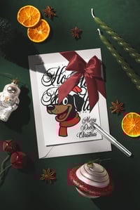 Image 1 of DOBERMANN CHRISTMAS — CARTE POSTALE