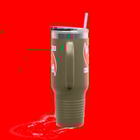 Image 4 of THE WEATHER IS HAPPENING INSULATED 40 OZ TRAVEL MUG W/ STRAW