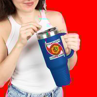 Image 3 of THE WEATHER IS HAPPENING INSULATED 40 OZ TRAVEL MUG W/ STRAW