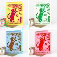 Image 3 of Cheeky Cat christmas cards
