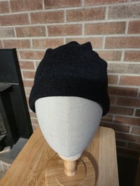 Image 3 of Upcycled Pure Merino Wool, Single Snap Beanie- M-XXL- Charcoal 