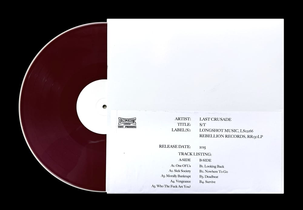 LAST CRUSADE - 'S/T' 12" LP TEST PRESSING (OXBLOOD Vinyl)