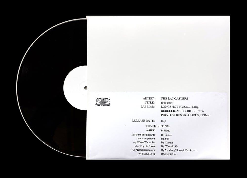 THE LANCASTERS - '2000-2005' 12" LP TEST PRESSING (BLACK Vinyl)